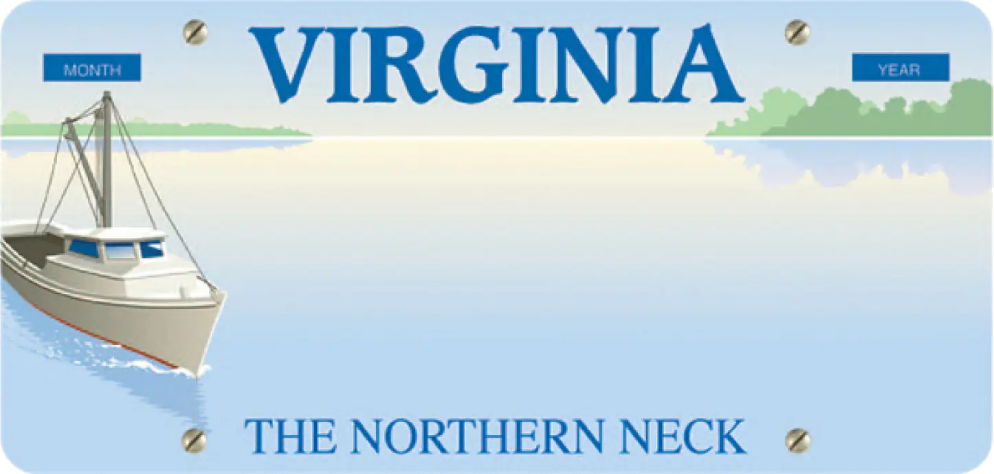 Virginia Northern Neck license plate